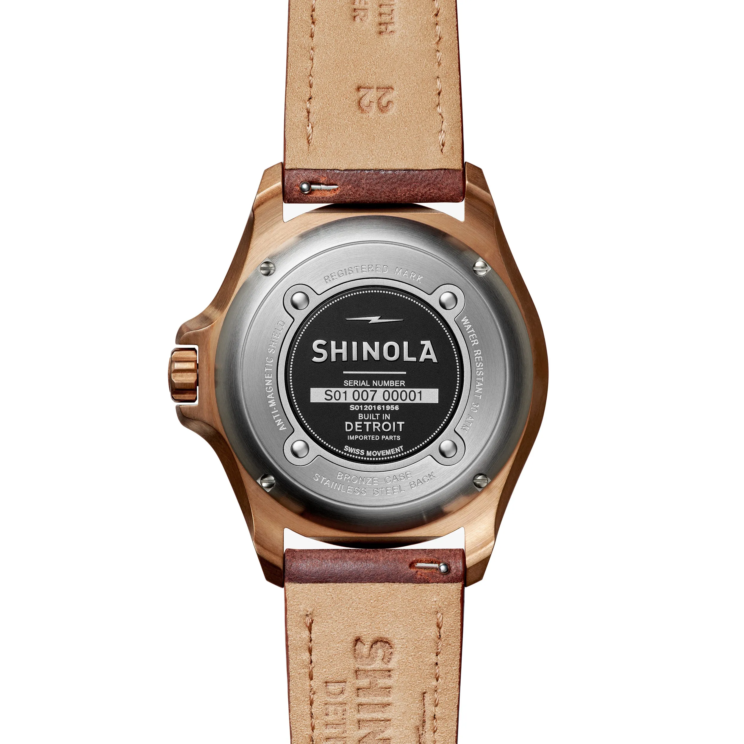 Shinola Bronze Monster Automatic 43mm Limited Gift Set Rumrunner Prohibition Watch