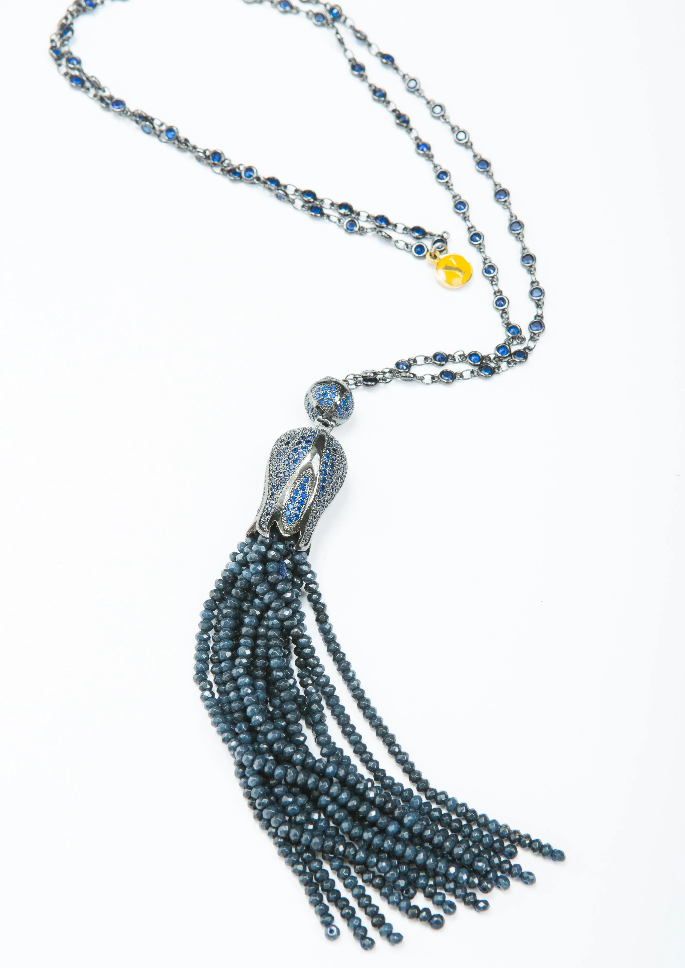 Sophia Tassel Necklace (Blue)