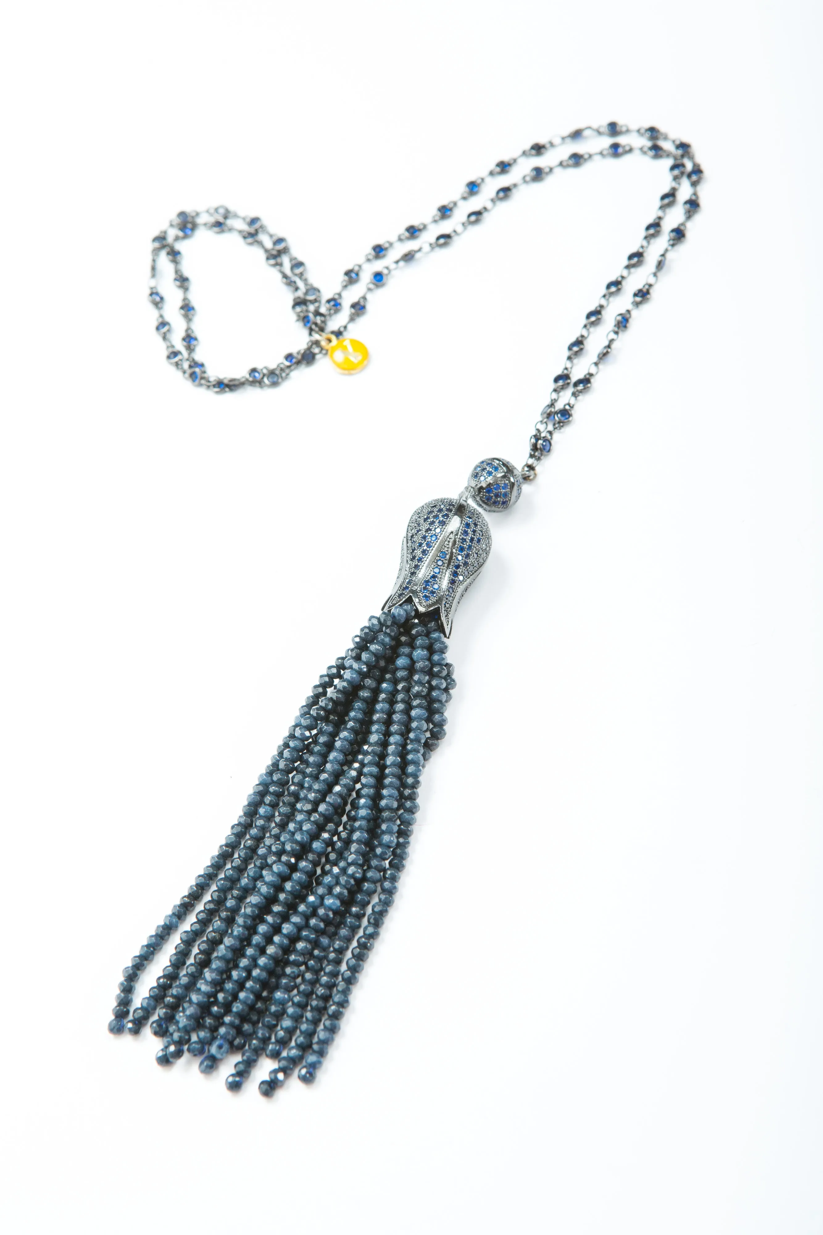 Sophia Tassel Necklace (Blue)