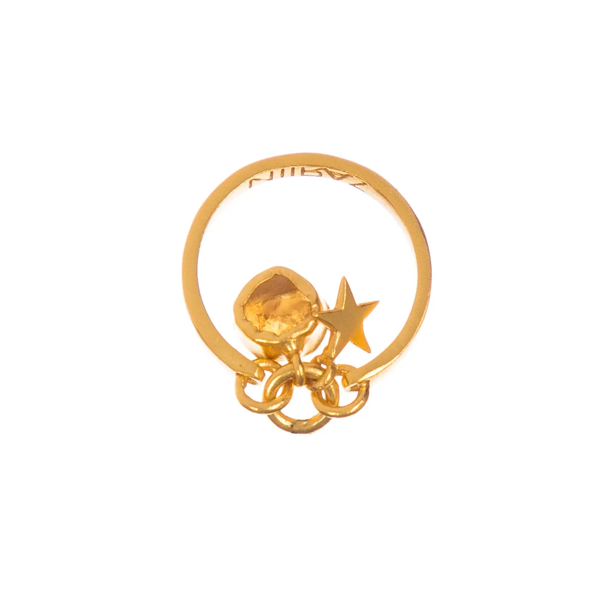 Star Of Citrine Ring