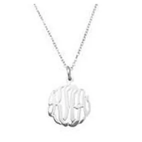 Sterling Silver Mini Monogram Necklace