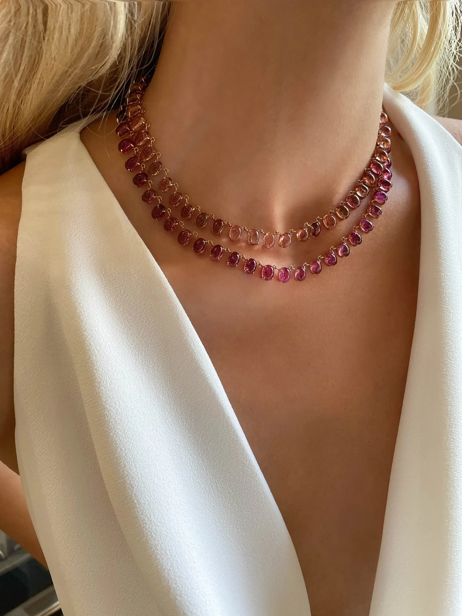 The Lena Peach Tourmaline Necklace