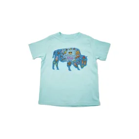 Toddler Turquoise With Buffalo Beach UV Color Changing Shirt