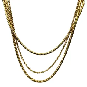 TRA-LA-RA TRIO THREE LAYERED NECKLACE