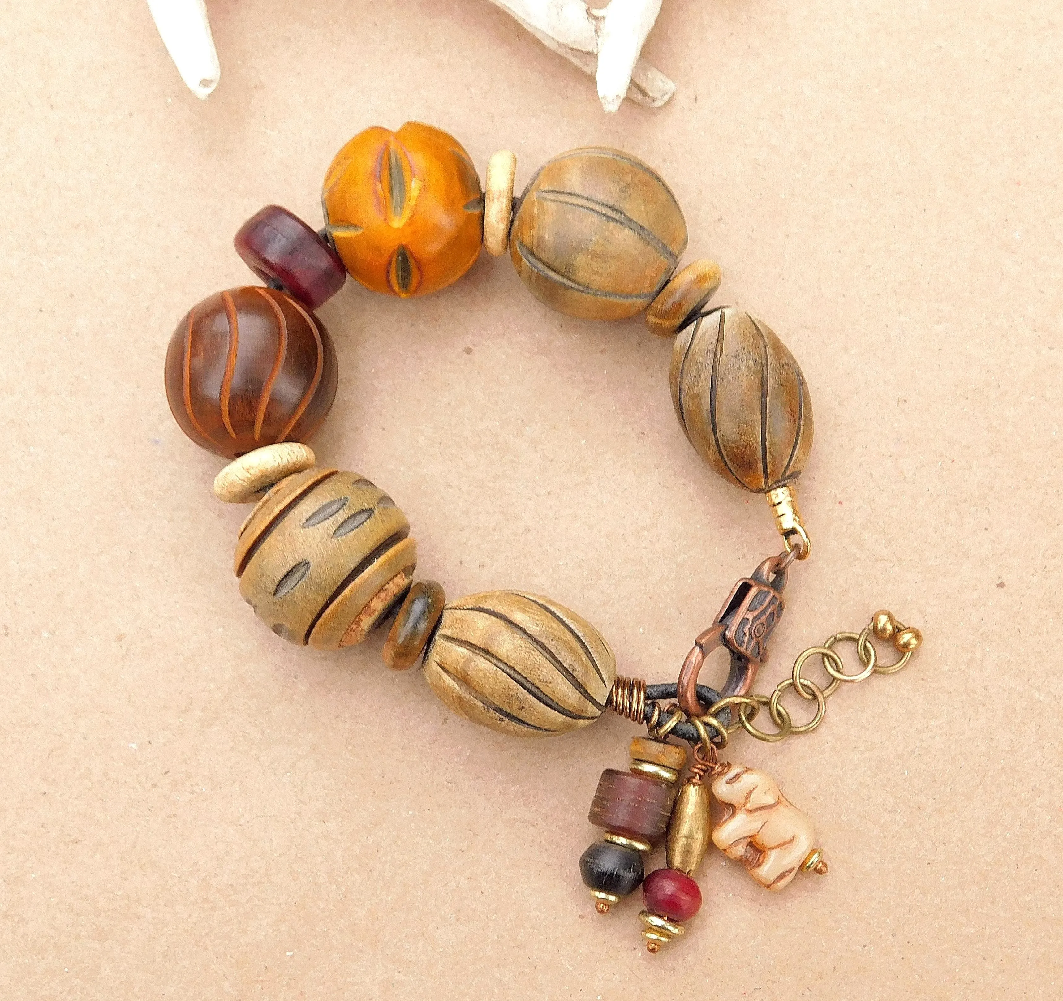 Tribal Inspired Earthtone Bracelet