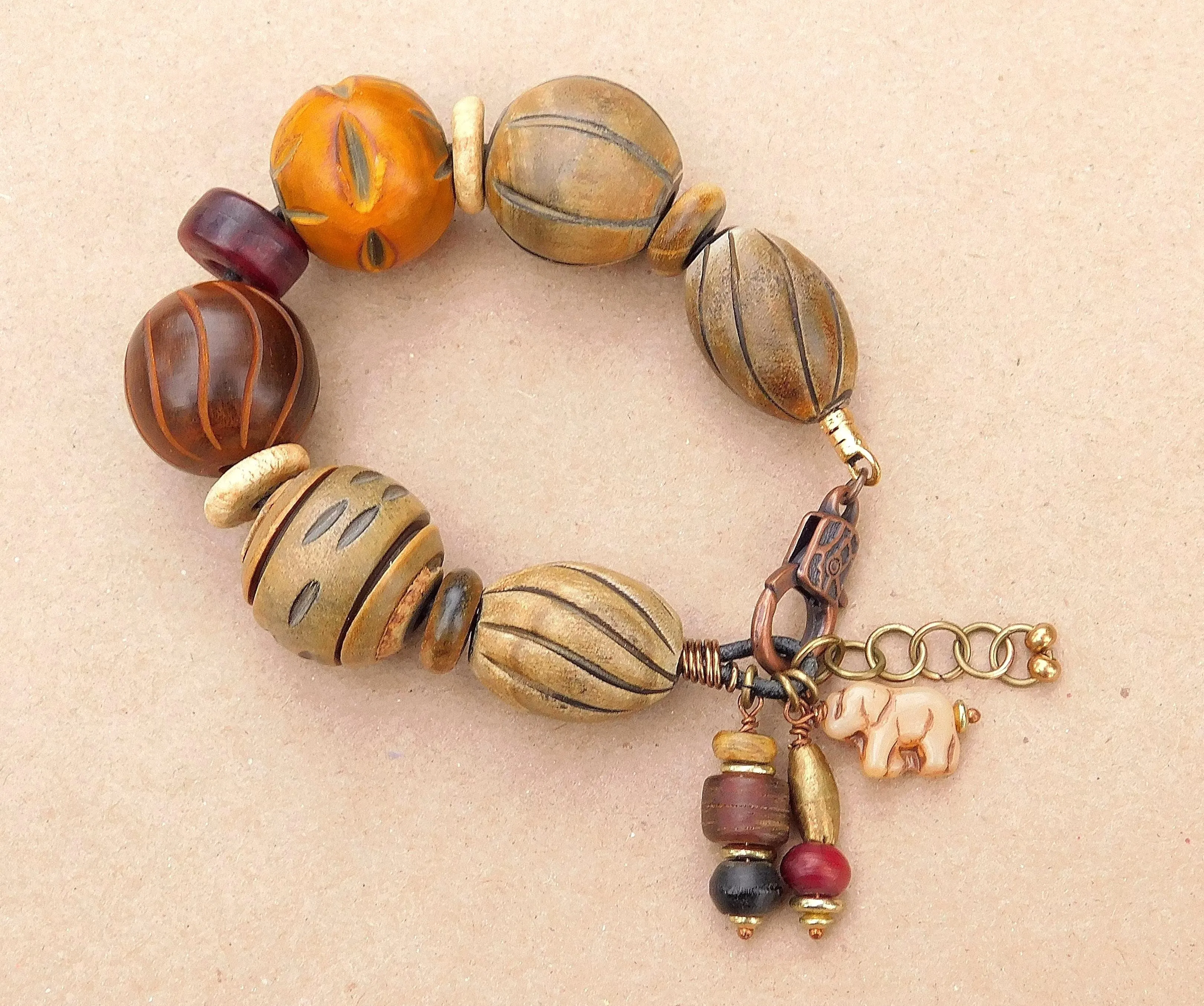 Tribal Inspired Earthtone Bracelet