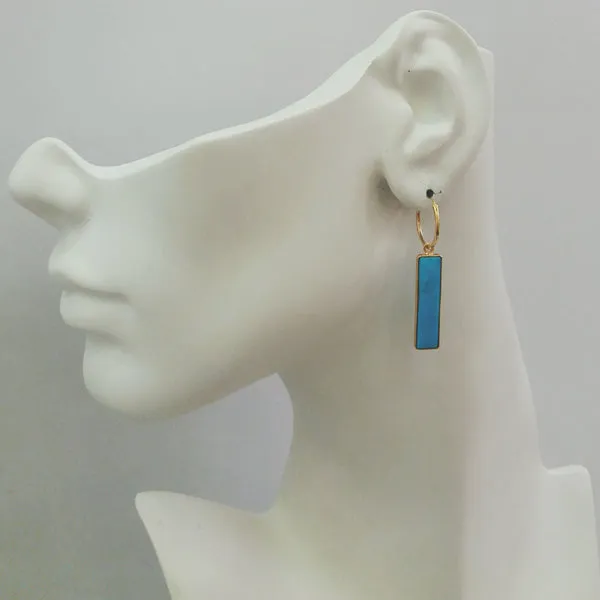 Turquiose Loop Drop Earrings