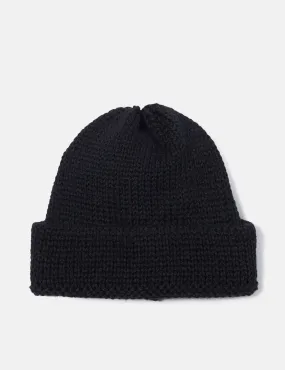 Universal Works Short Watch Cap (Wool) - Black