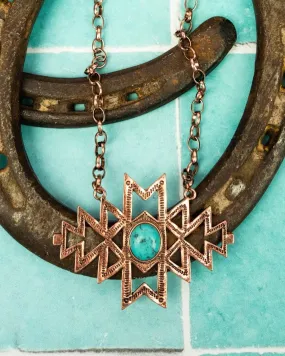 Western aztec short necklace