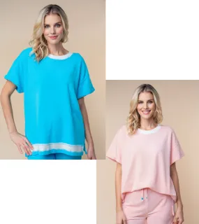 White Birch Short Sleeve Dip Dyed Top - 2 colors PREORDER