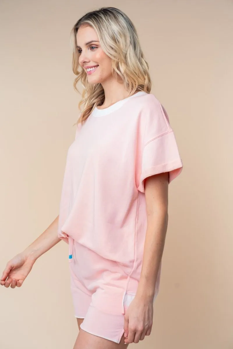 White Birch Short Sleeve Dip Dyed Top - 2 colors PREORDER