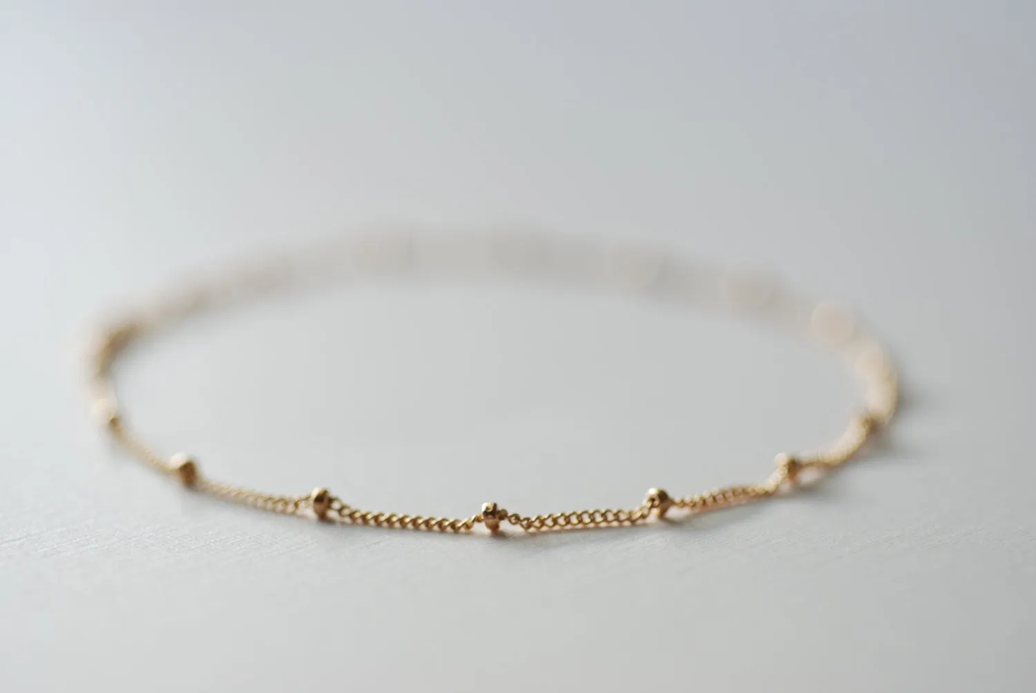 Wholesale Gold Satellite Bracelet- Gold Filled Beaded Bracelet, Beaded Chain, Dainty Bracelet, Delicate Bracelet, Simple Jewelry by HeirloomEnvy