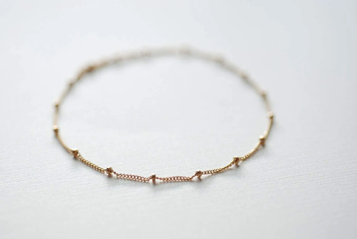 Wholesale Gold Satellite Bracelet- Gold Filled Beaded Bracelet, Beaded Chain, Dainty Bracelet, Delicate Bracelet, Simple Jewelry by HeirloomEnvy