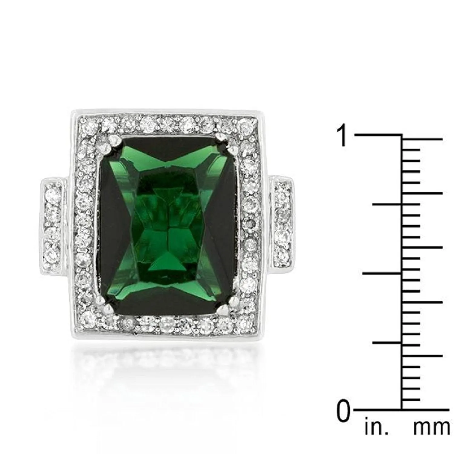 WildKlass Emerald Green Classic Cocktail Ring