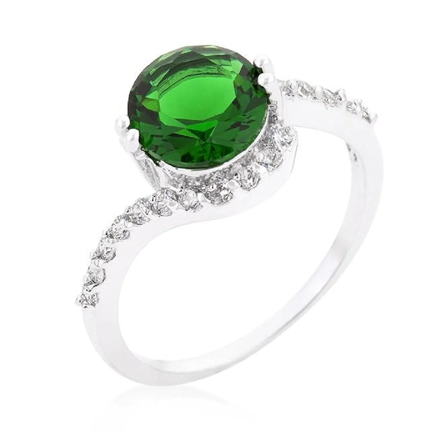 WildKlass Green Swirling Engagement Ring