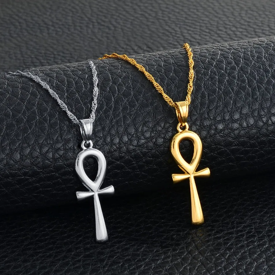 Women's Egyptian Ankh Cross Pendant Necklace