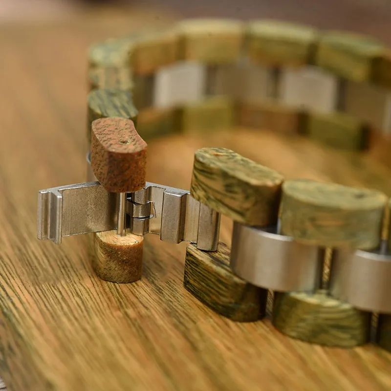 Wooden Watch & Bracelet Set